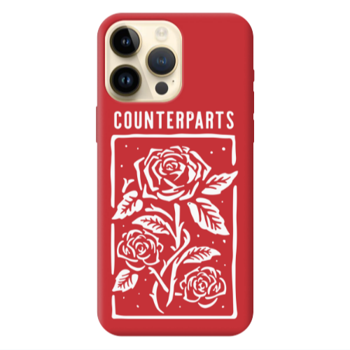 Apple iPhone 13 Pro Max Counterparts Red Colored Silicone TPU Θήκη
