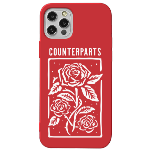 Apple iPhone 13 Pro Counterparts Red Colored Silicone TPU Θήκη
