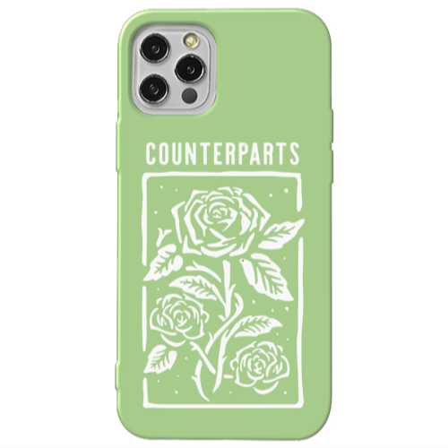 Apple iPhone 12 Pro Counterparts Light Green Colored Silicone TPU Θήκη