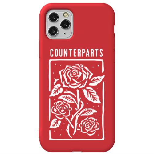 Apple iPhone 11 Pro Max Counterparts Red Colored Silicone TPU Θήκη