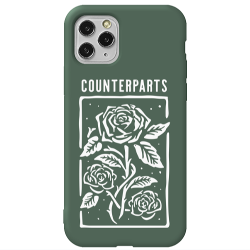 Apple iPhone 11 Pro Max Counterparts Dark Green Colored Silicone TPU Θήκη
