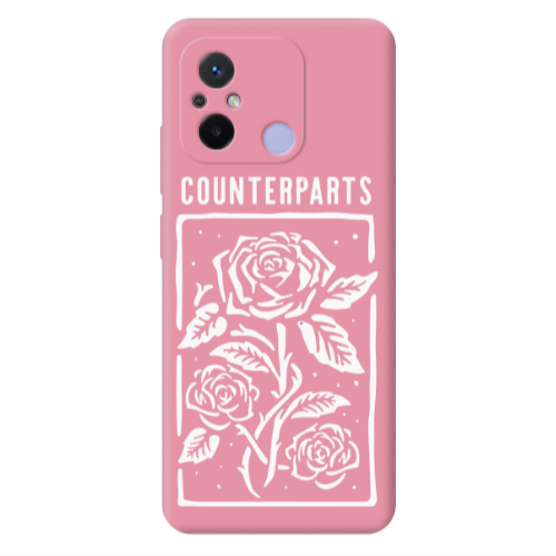 Xiaomi Redmi 12C Counterparts Pink Colored Silicone TPU Θήκη