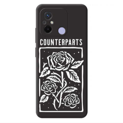 Xiaomi Redmi 12C Counterparts Black Colored Silicone TPU Θήκη