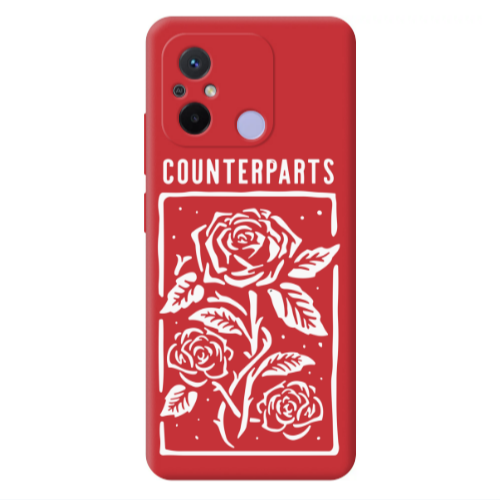 Xiaomi Redmi 12C Counterparts Red Colored Silicone TPU Θήκη