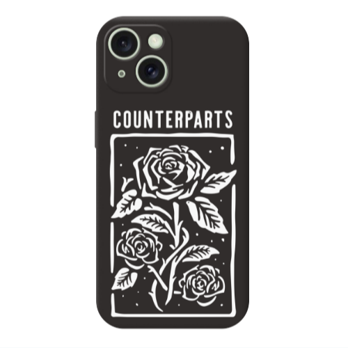Apple iPhone 15 Plus Counterparts Black Colored Silicone TPU Θήκη