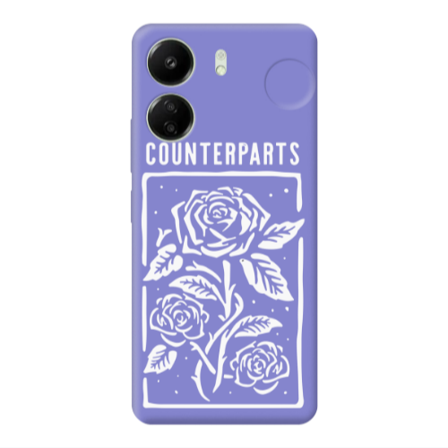 Xiaomi Redmi 13C Counterparts Purple Colored Silicone TPU Θήκη