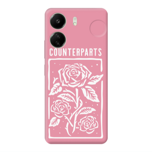 Xiaomi Redmi 13C Counterparts Pink Colored Silicone TPU Θήκη