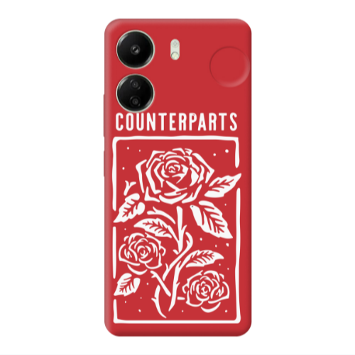 Xiaomi Redmi 13C Counterparts Red Colored Silicone TPU Θήκη