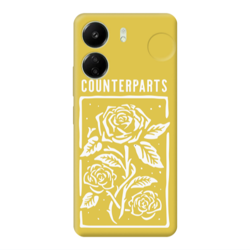 Xiaomi Redmi 13C Counterparts Yellow Colored Silicone TPU Θήκη