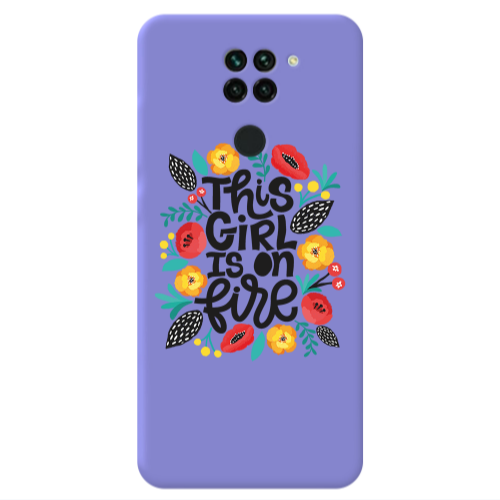 Xiaomi Redmi Note 9 This Girl Purple Colored Silicone TPU Θήκη
