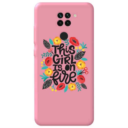 Xiaomi Redmi Note 9 This Girl Pink Colored Silicone TPU Θήκη