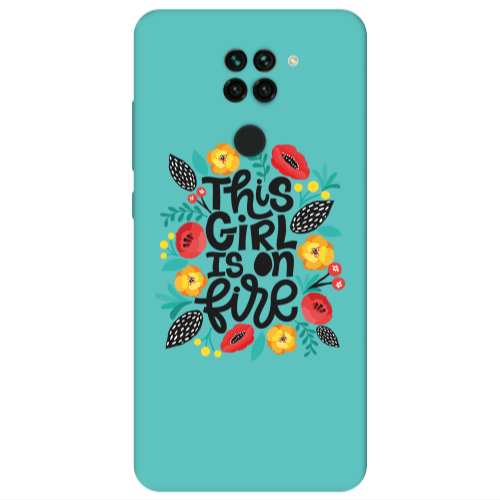 Xiaomi Redmi Note 9 This Girl Turquoise Colored Silicone TPU Θήκη