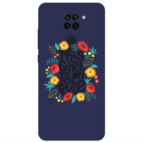 Xiaomi Redmi Note 9 This Girl Dark blue Colored Silicone TPU Θήκη