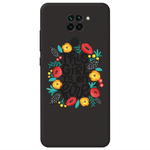 Xiaomi Redmi Note 9 This Girl Black Colored Silicone TPU Θήκη