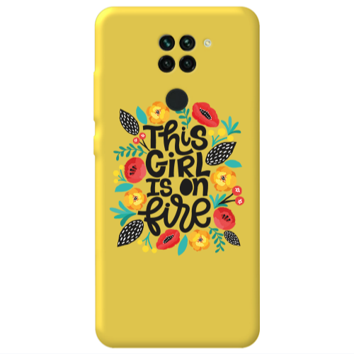 Xiaomi Redmi Note 9 This Girl Yellow Colored Silicone TPU Θήκη