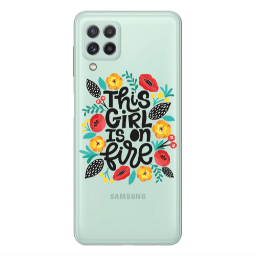 Samsung A22 4G This Girl Transparent Silicone TPU Θήκη