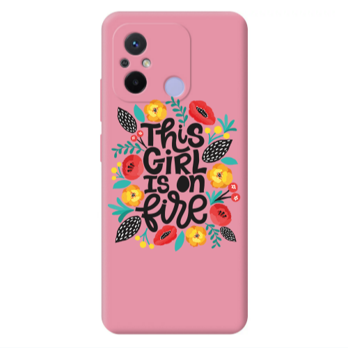 Xiaomi Redmi 12C This Girl Pink Colored Silicone TPU Θήκη