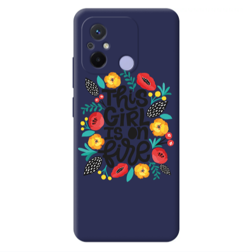 Xiaomi Redmi 12C This Girl Dark blue Colored Silicone TPU Θήκη