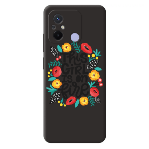 Xiaomi Redmi 12C This Girl Black Colored Silicone TPU Θήκη