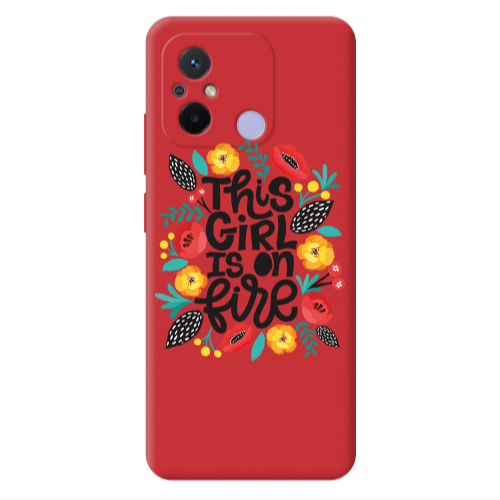 Xiaomi Redmi 12C This Girl Red Colored Silicone TPU Θήκη