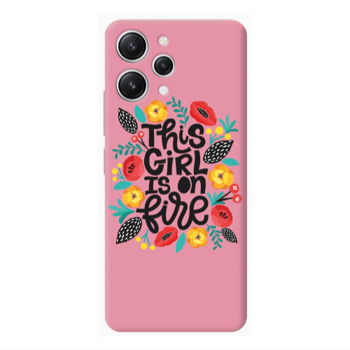 Xiaomi Redmi 12 This Girl Pink Colored Silicone TPU Θήκη