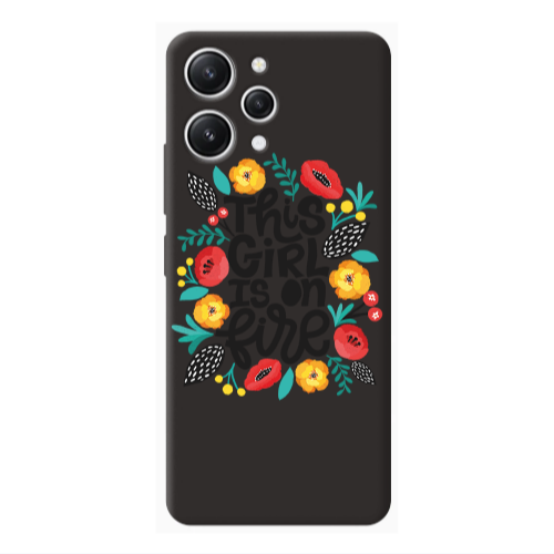 Xiaomi Redmi 12 This Girl Black Colored Silicone TPU Θήκη