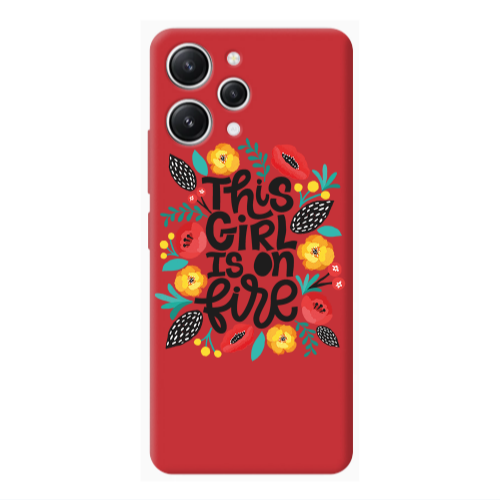 Xiaomi Redmi 12 This Girl Red Colored Silicone TPU Θήκη