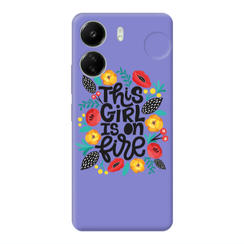 Xiaomi Redmi 13C This Girl Purple Colored Silicone TPU Θήκη