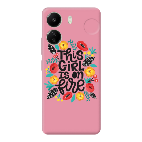 Xiaomi Redmi 13C This Girl Pink Colored Silicone TPU Θήκη