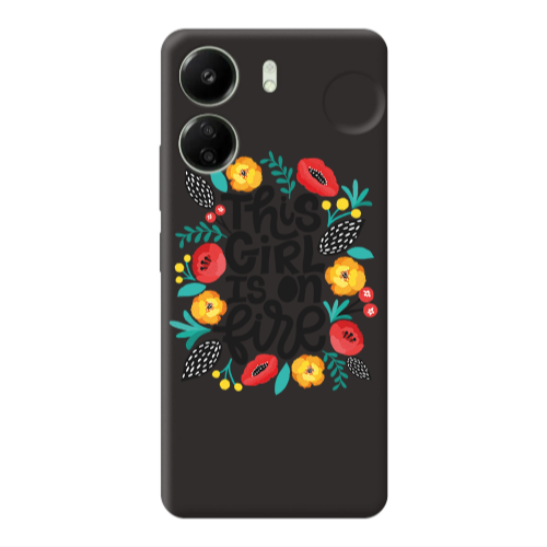 Xiaomi Redmi 13C This Girl Black Colored Silicone TPU Θήκη