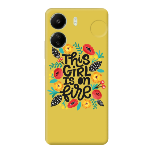 Xiaomi Redmi 13C This Girl Yellow Colored Silicone TPU Θήκη
