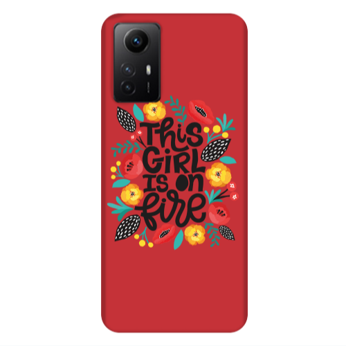 Xiaomi Redmi Note 12s This Girl Red Colored Silicone TPU Θήκη
