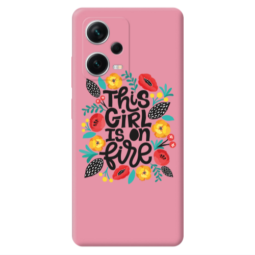 Xiaomi Poco X5 This Girl Pink Colored Silicone TPU Θήκη