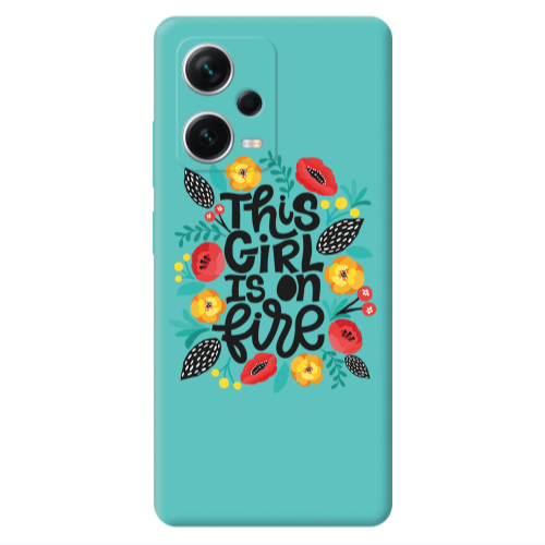 Xiaomi Poco X5 This Girl Turquoise Colored Silicone TPU Θήκη