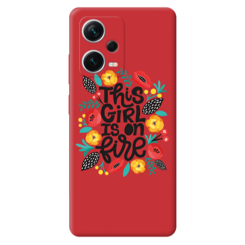Xiaomi Poco X5 This Girl Red Colored Silicone TPU Θήκη