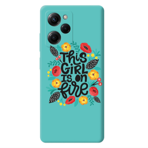 Xiaomi Poco X5 Pro This Girl Turquoise Colored Silicone TPU Θήκη