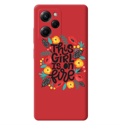 Xiaomi Poco X5 Pro This Girl Red Colored Silicone TPU Θήκη