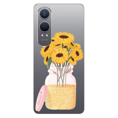 Oneplus Nord Ce 4 lite Daisies Transparent Silicone TPU Θήκη