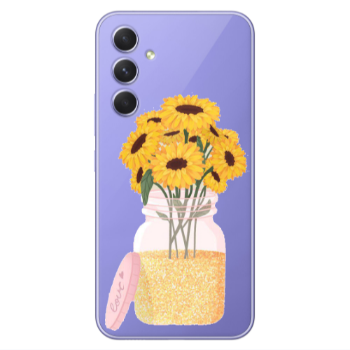 Samsung A36 Daisies Transparent Silicone TPU Θήκη
