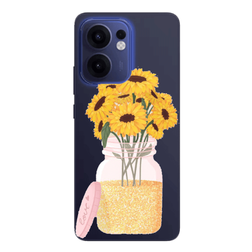 Oppo Reno13 FS Daisies Transparent Silicone TPU Θήκη
