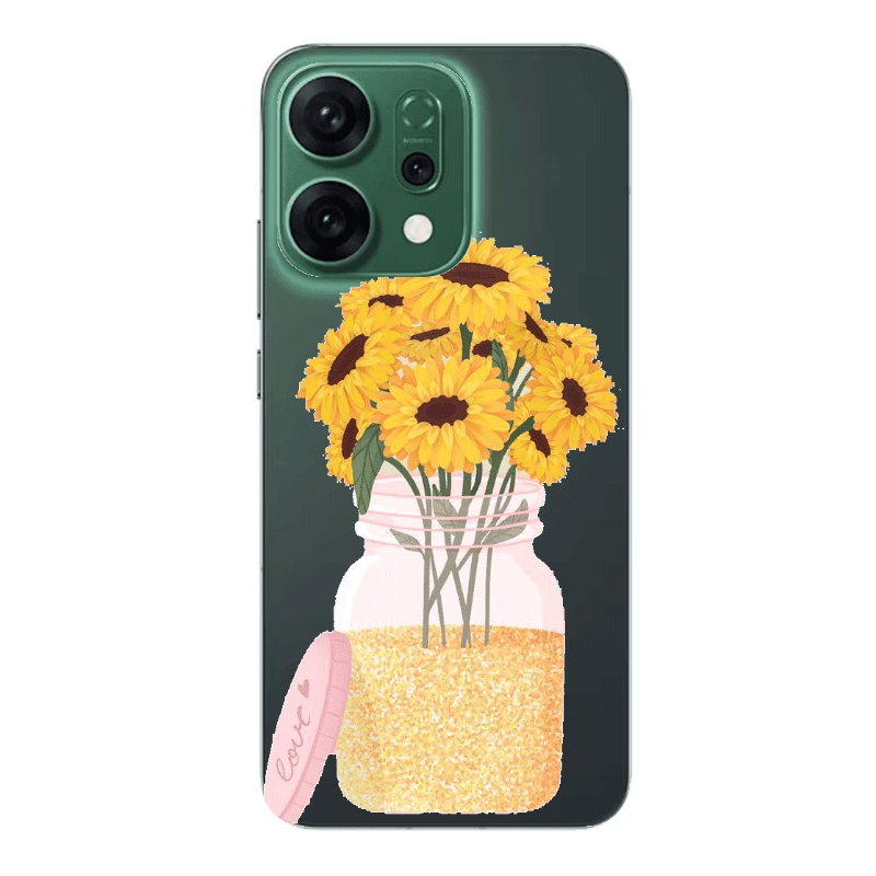 Oppo RENO 14 Daisies Transparent Silicone TPU Θήκη
