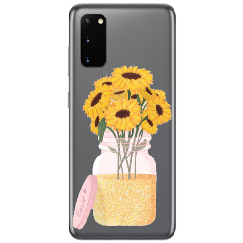 Samsung S20 Daisies Transparent Silicone TPU Θήκη