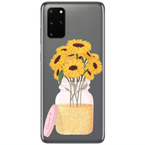 Samsung S20 Plus Daisies Transparent Silicone TPU Θήκη