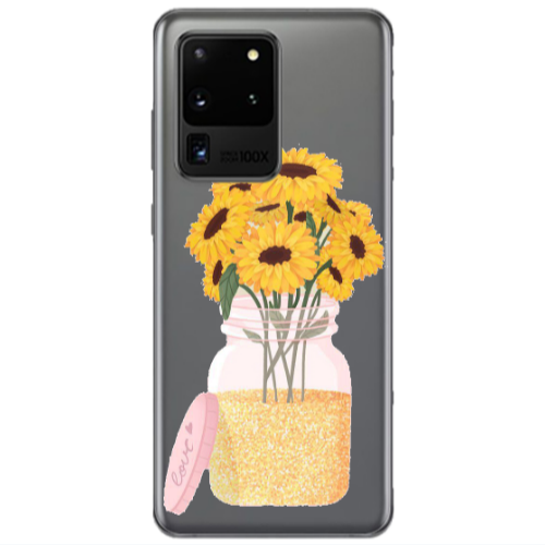 Samsung S20 Ultra Daisies Transparent Silicone TPU Θήκη