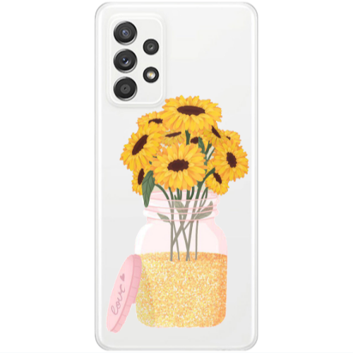 Samsung A13 4G Daisies Transparent Silicone TPU Θήκη