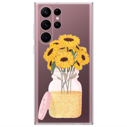 Samsung S22 Ultra Daisies Transparent Silicone TPU Θήκη