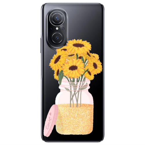 Huawei Nova 9 SE Daisies Transparent Silicone TPU Θήκη