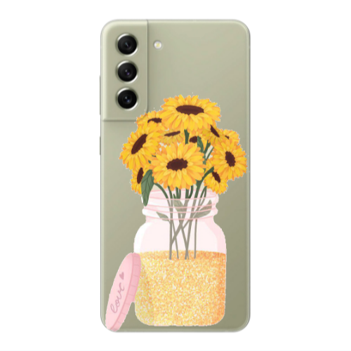 Samsung S21 PLUS Daisies Transparent Silicone TPU Θήκη