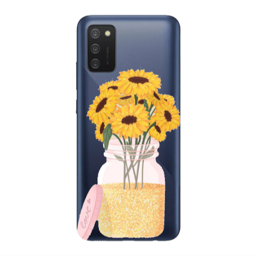Samsung A03S Daisies Transparent Silicone TPU Θήκη