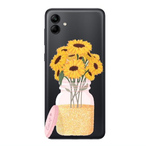 Samsung A04 Daisies Transparent Silicone TPU Θήκη